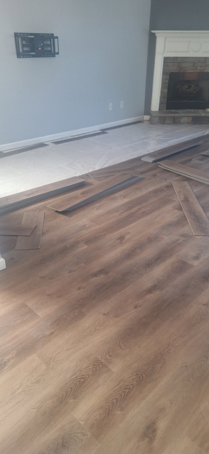 Luxury vinyl plank flooring project by Hank's Flooring