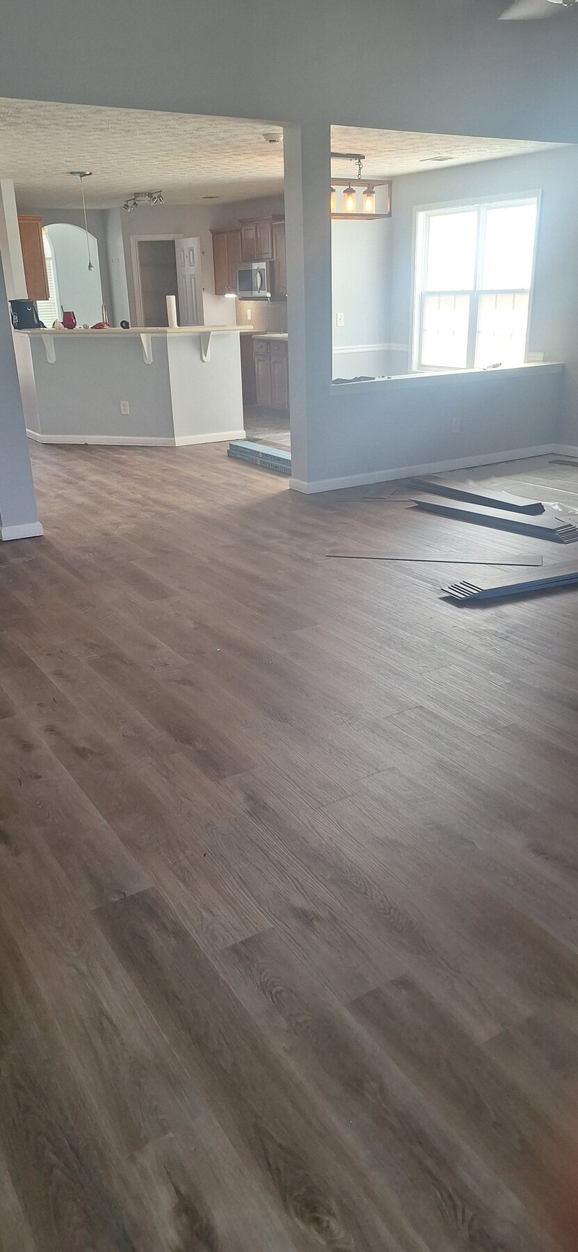 Luxury vinyl plank flooring project by Hank's Flooring