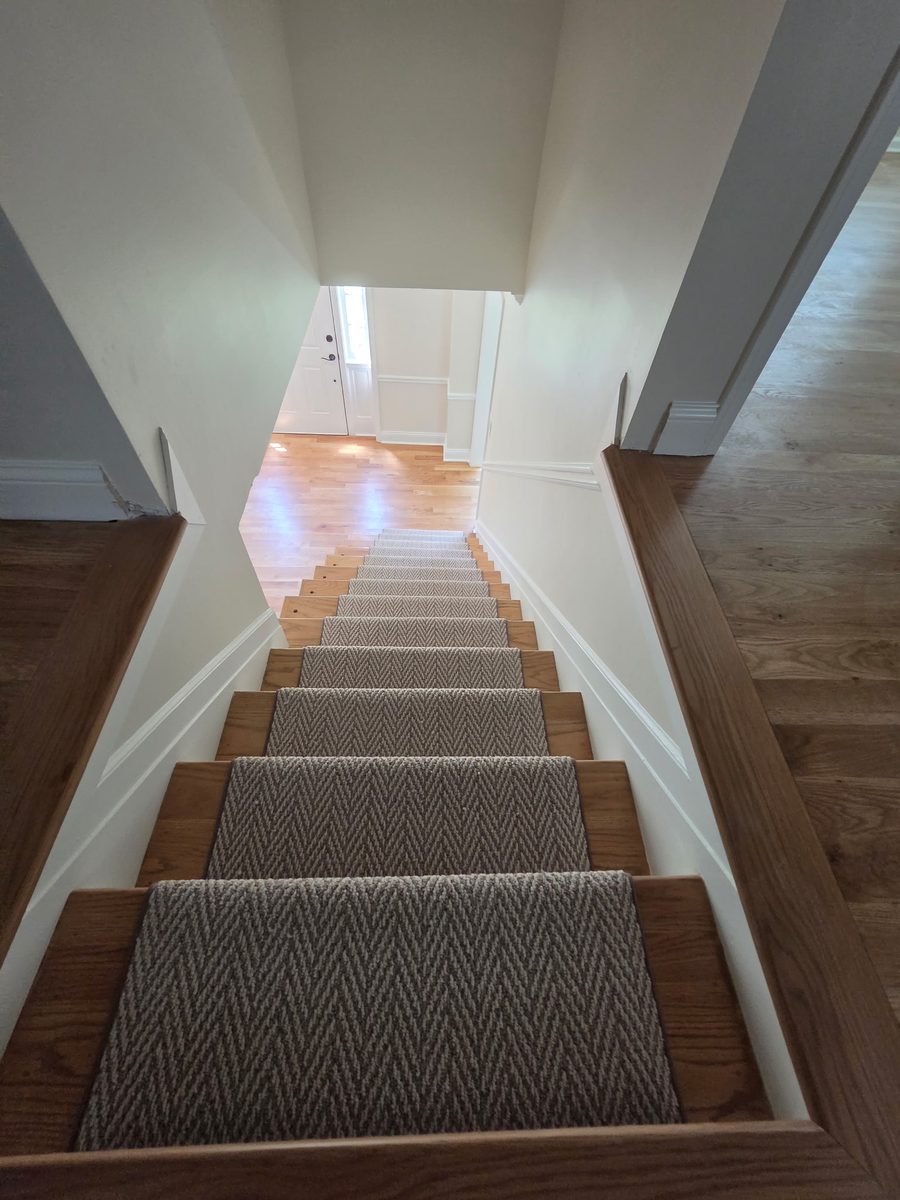 Recent carpet and stair flooring project by Hank's Flooring