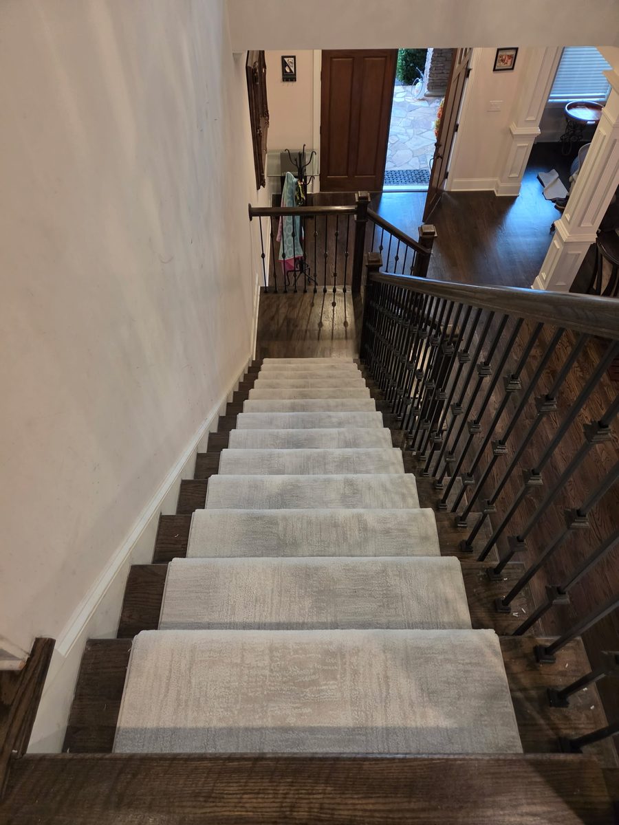 Recent carpet and stair flooring project by Hank's Flooring